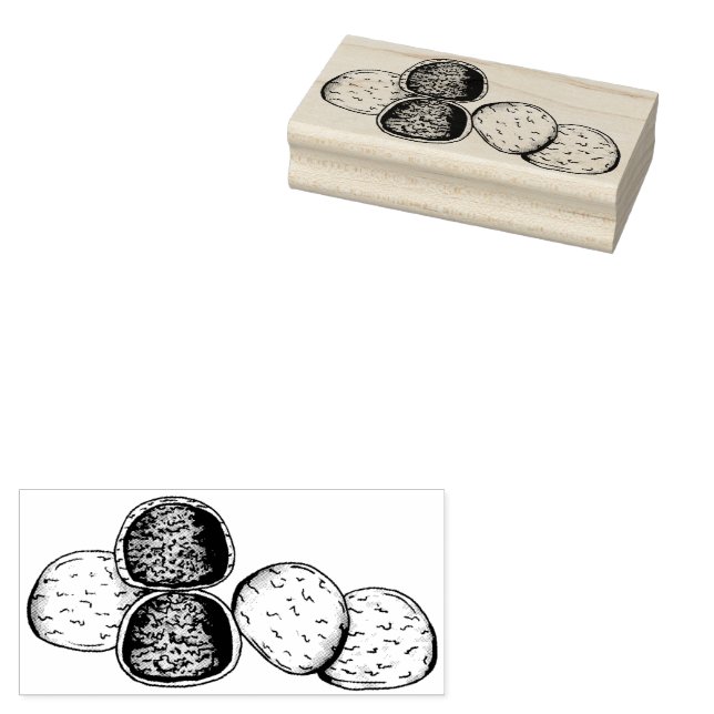 Mexican Italian Wedding Cookies Russian Teacakes Rubber Stamp (Stamped)