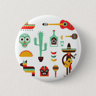 mexican mariachi 2 inch round button