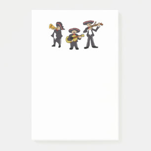 Mexican Mariachi Band Fiesta Music Cartoon Art Post-it Notes