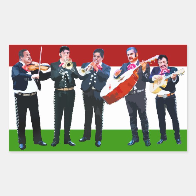 Mexican Mariachi Band Sticker (Front)