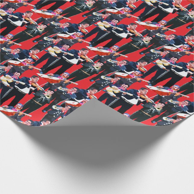 Mexican Mariachi Band Wrapping Paper (Corner)