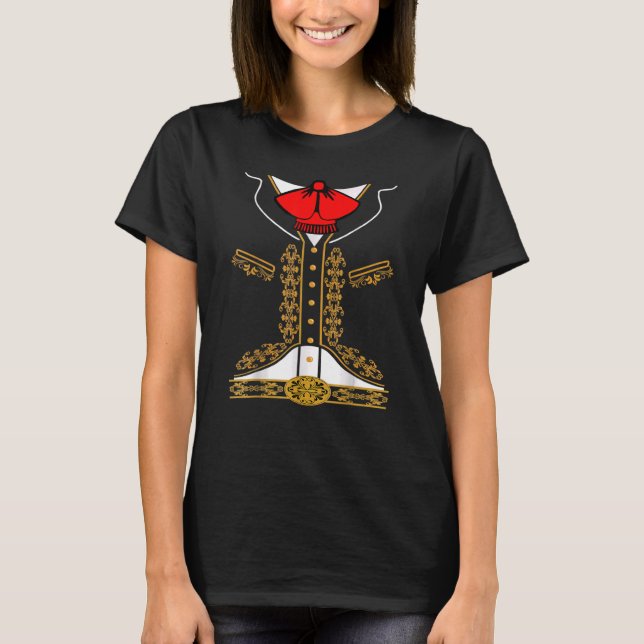 Mexican Mariachi  Charro Cinco De Mayo Costume T-Shirt (Front)
