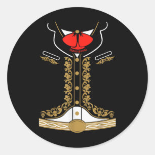 Mexican Mariachi Costume Charro For Cinco De Mayo  Classic Round Sticker