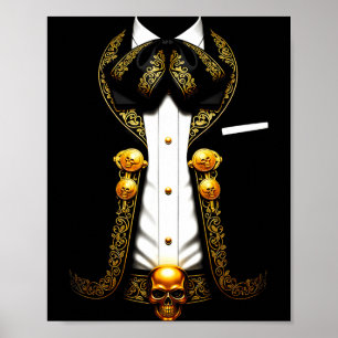 Mexican mariachi costume funny mexican charro  poster
