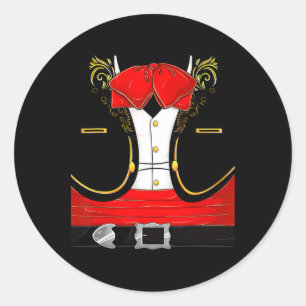 Mexican Mariachi Halloween Costume Charro Cinco De Classic Round Sticker