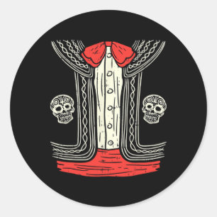 Mexican Mariachi Halloween Costume Mexico Suit Fie Classic Round Sticker