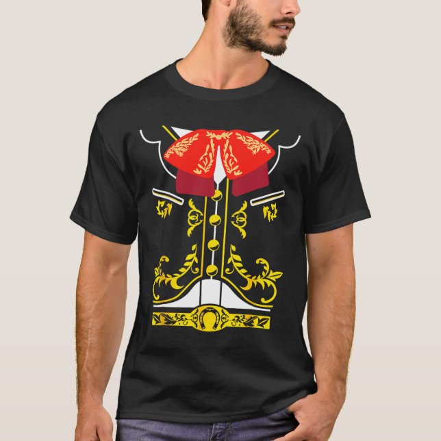 Mexican Mariachi Tee Charro Cinco De Mayo Hallowee (Front)