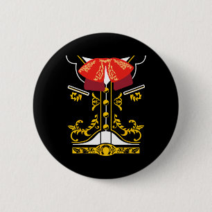 Mexican Mariachi Tee Charro Cinco De Mayo Hallowee 2 Inch Round Button