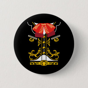 Mexican Mariachi Tee Charro Cinco De Mayo Hallowee 2 Inch Round Button