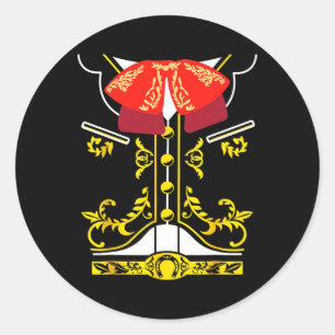 Mexican Mariachi Tee Charro Cinco De Mayo Hallowee Classic Round Sticker