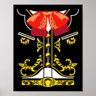 Mexican Mariachi Tee Charro Cinco De Mayo Hallowee Poster