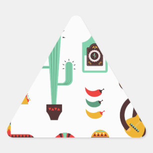 mexican mariachi triangle sticker