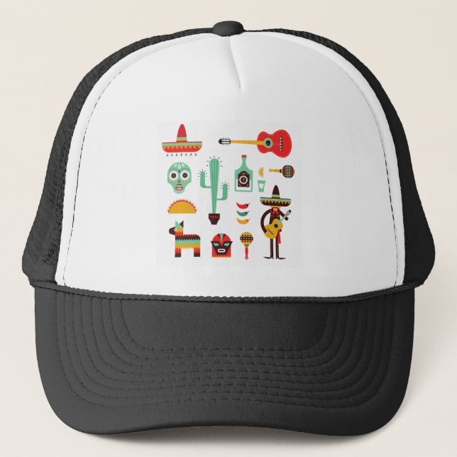 mexican mariachi trucker hat (Front)