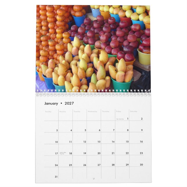 MEXICAN MARKETS, 2013, CALANDER CALENDAR (Jan 2027)