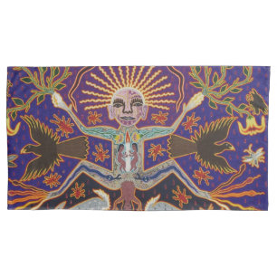 Mexican Mayan Aztec Goddess Ethnic Tribal Art Boho Pillowcase