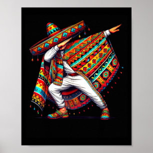 Mexican men dabbing poncho cinco de mayo dab poster