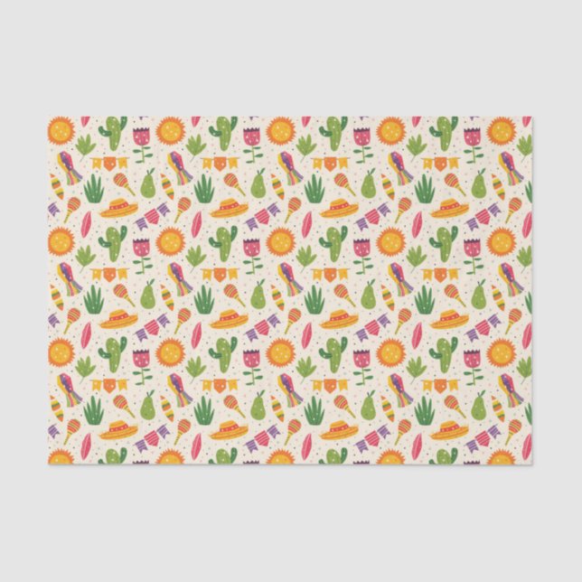 Mexican  Mexico Fiesta Cactus party  Tissue Paper (Front)