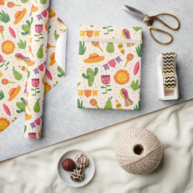 Mexican  Mexico Fiesta Cactus party   Wrapping Paper (Crafts)