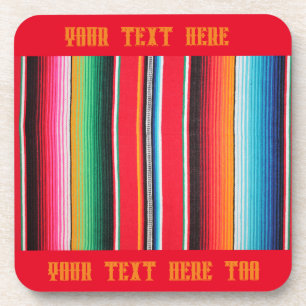 Mexican mexico poncho serape background  coaster