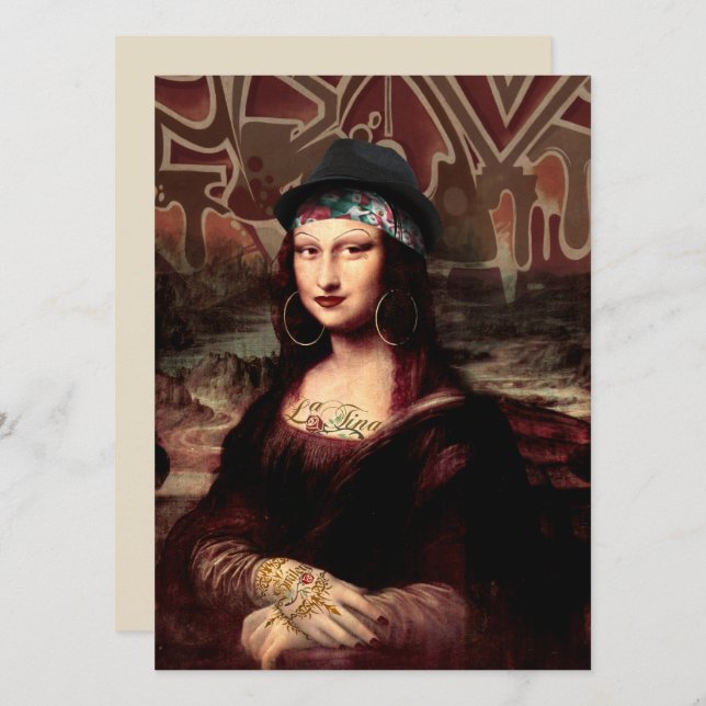 Mexican Mona Lisa Chicana Chola Invitation (Front/Back)