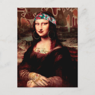 Mexican Mona Lisa Chicana Chola Postcard