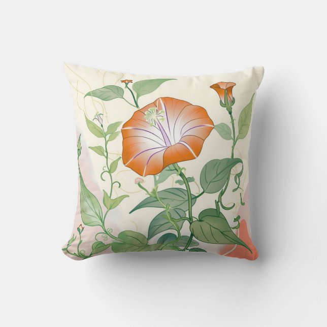 Mexican Morning Glory II Square Pillow (Front)