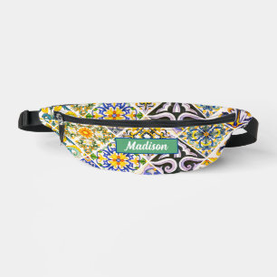 Mexican, Moroccan, Sicilian Mediterranean tiles Fanny Pack