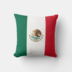 Mexican National Flag (Mexico) Throw Pillow