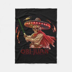 Mexican Obi Juan Movie Parody Cinco De Gaming  Fleece Blanket