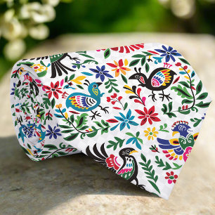 Mexican Otomi Animal  Foliage Motifs Borderline Tie