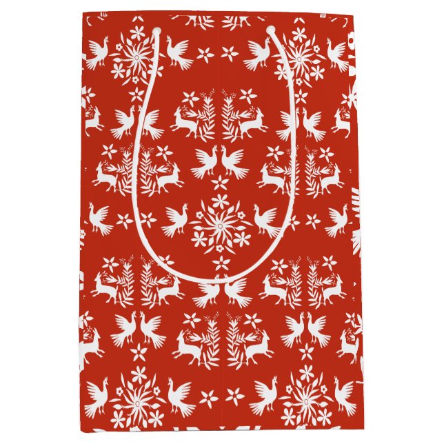 Mexican Otomi Home Decor Medium Gift Bag (Front)