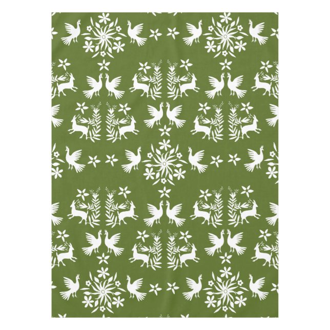 Mexican Otomi Home Decor Tablecloth (Front)