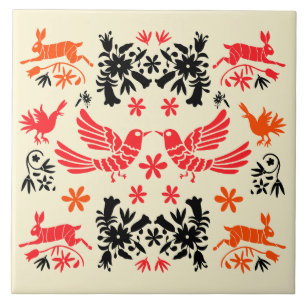 Mexican Otomi Home Decor Tile