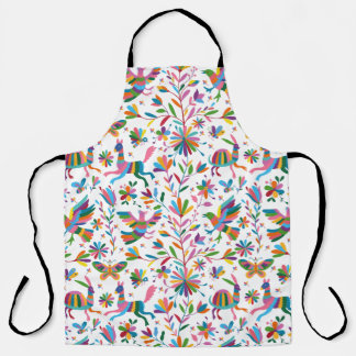  Mexican Otomi Style Bright Pattern Apron