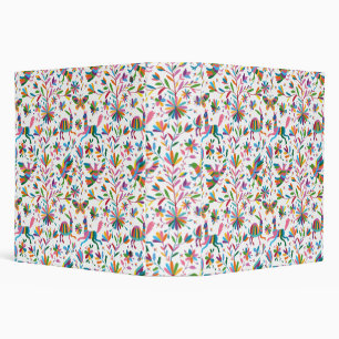 Mexican Otomi Style Bright Pattern Binder