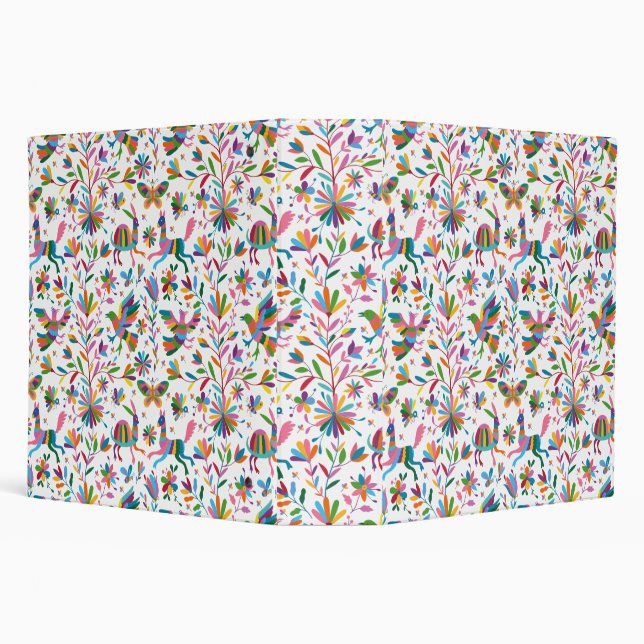  Mexican Otomi Style Bright Pattern Binder (Background)