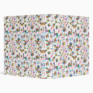 Mexican Otomi Style Bright Pattern Binder