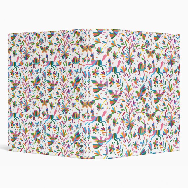  Mexican Otomi Style Bright Pattern Binder (Background)