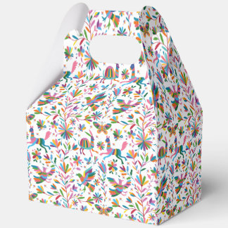 Mexican Otomi Style Bright Pattern Favor Box