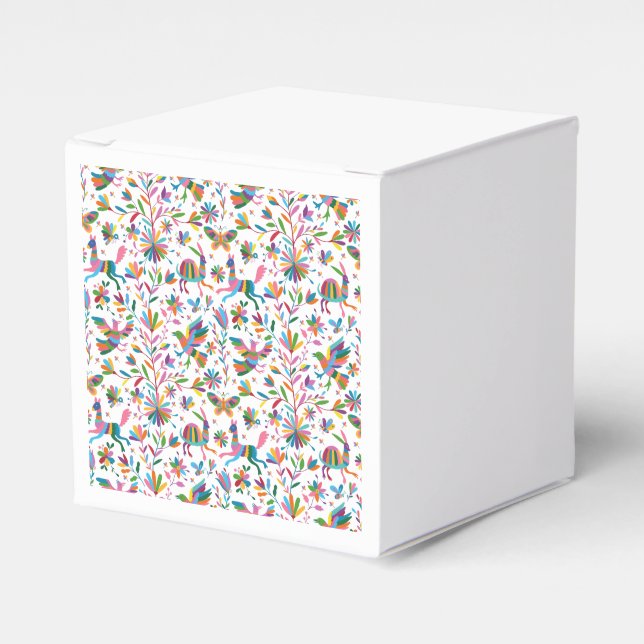  Mexican Otomi Style Bright Pattern Favor Box (Front Side)