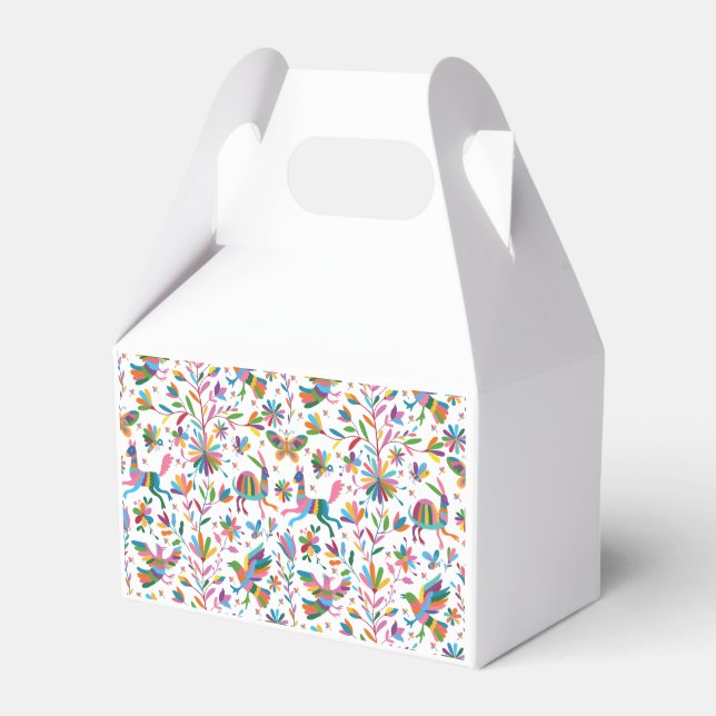  Mexican Otomi Style Bright Pattern Favor Box (Front Side)