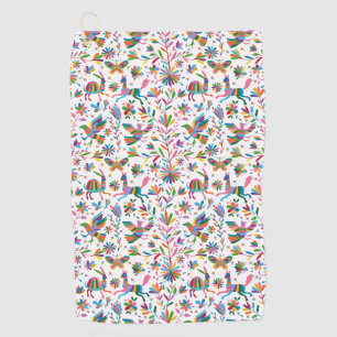 Mexican Otomi Style Bright Pattern Golf Towel