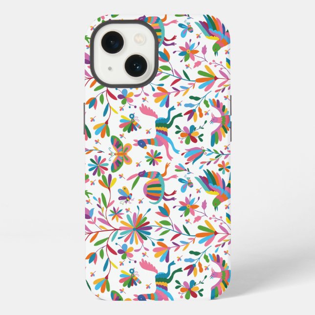  Mexican Otomi Style Bright Pattern iPhone Case (Back)