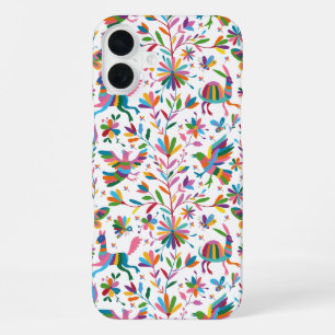 Mexican Otomi Style Bright Pattern iPhone 16 Plus Case