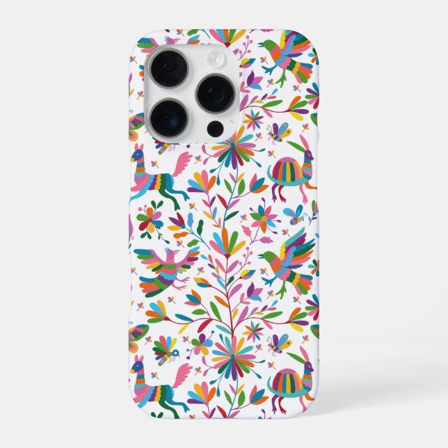 Mexican Otomi Style Bright Pattern iPhone Case (Back)