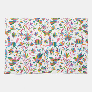 Mexican Otomi Style Bright Pattern Kitchen Towel