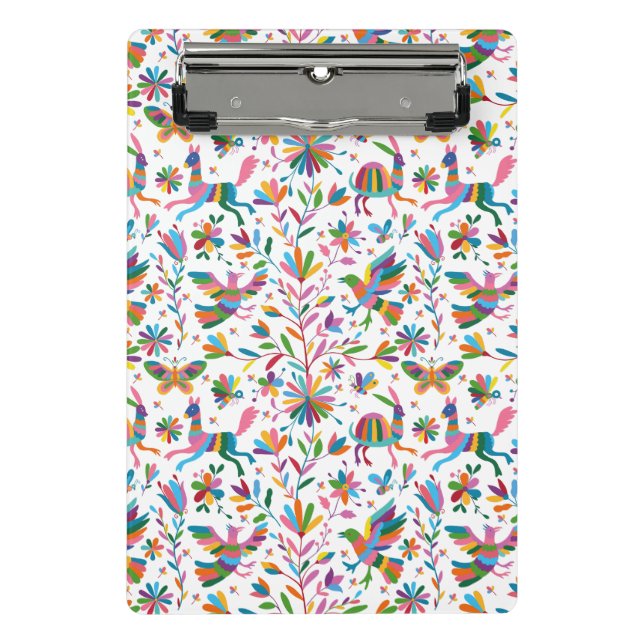  Mexican Otomi Style Bright Pattern Mini Clipboard (Front)