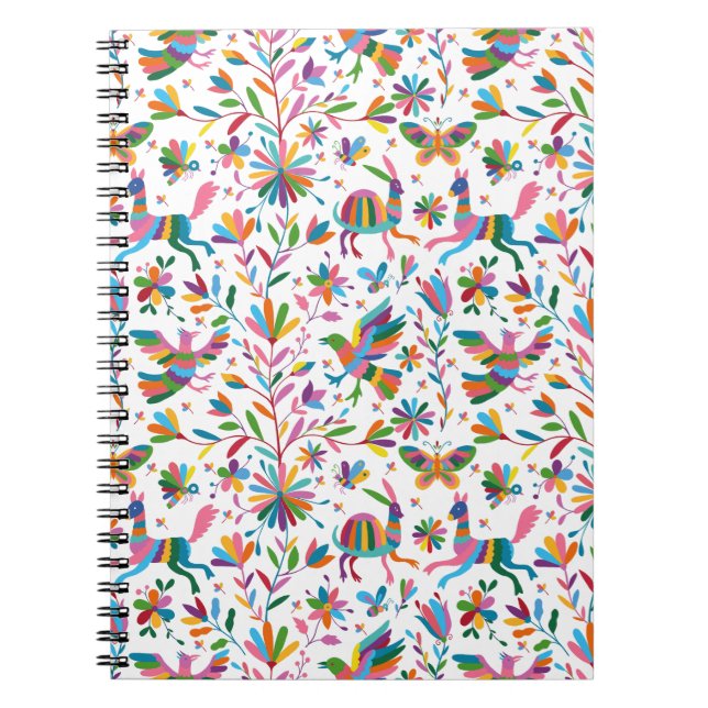  Mexican Otomi Style Bright Pattern Notebook (Front)