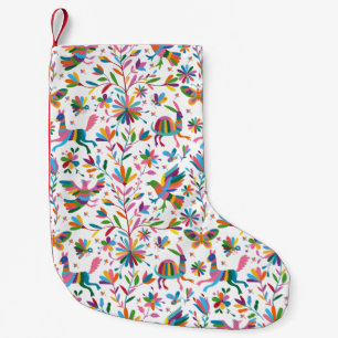Mexican Otomi Style Bright Pattern Small Christmas Stocking