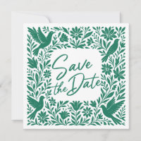 Mexican Otomí Tenango Talavera Save the Date